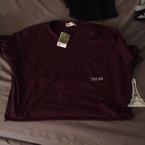 Burgundy Crop Top